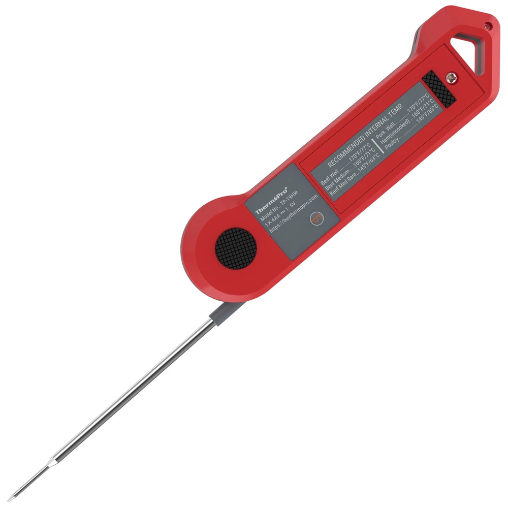 Meat Thermometer W/ Magnet LED Display Waterproof Stainless Steel Grilling BBQ
