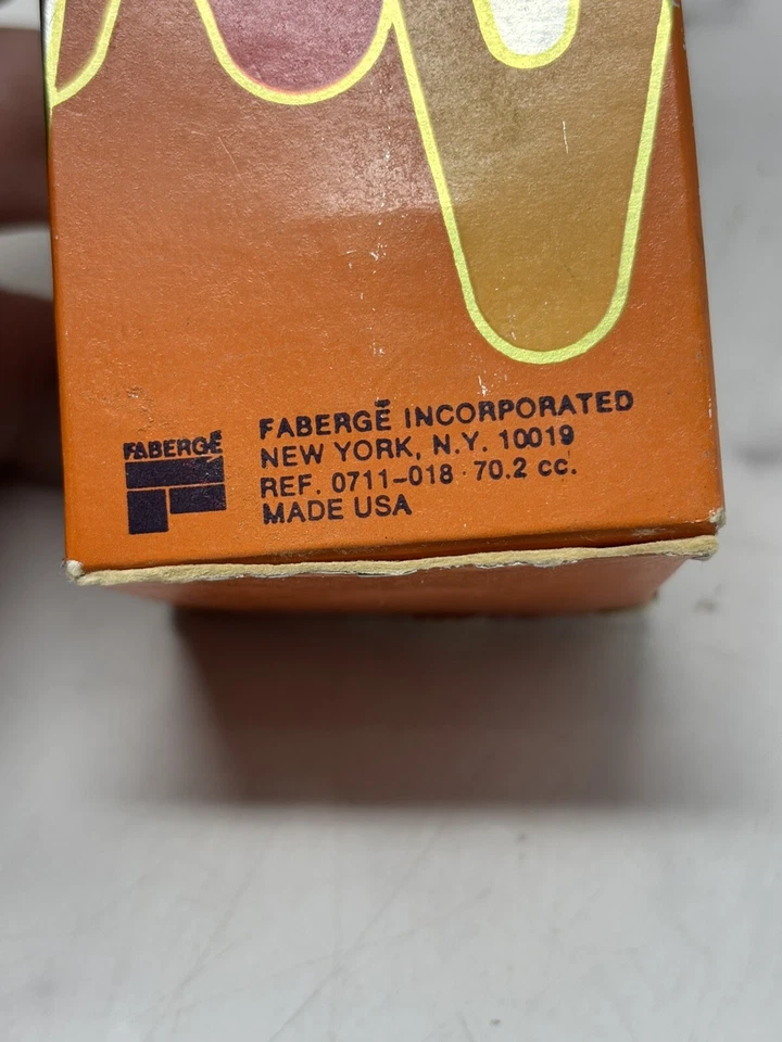 音乐 Faberge Cologne Splash 2 3/8 fl. 盎司 全新带盒 1970 年代复古 — 第 4/4 张图片
