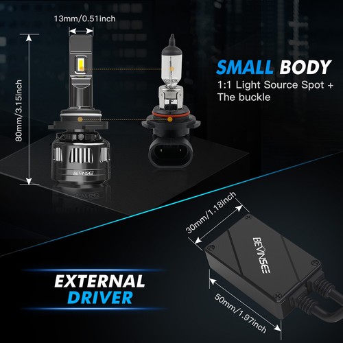 9006 LED Headlight Bulb 120W 6000K Canbus For Dodge fit Avenger 2008-2014 Bright - Picture 7 of 10