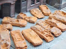 H0 1:87 Schrott Auto rostig BRD Echtrost 28168 Juweela 6 Stk. Ladegut Eisenbahn