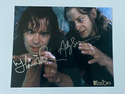 ANDY SERKIS & TOM ROBBINS In Person Signed Autograph 20x25cm Lord of the Rings