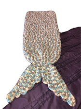 Handmade Crochet Girls and or Boys Mermaid Merman Tail Bernat Blanket Yarn  