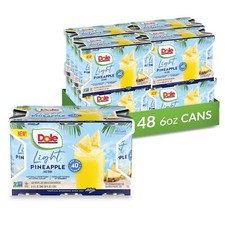 Dole Light Pineapple Juice Drink No Added Sugar 40 Calories Per Can Excellent...