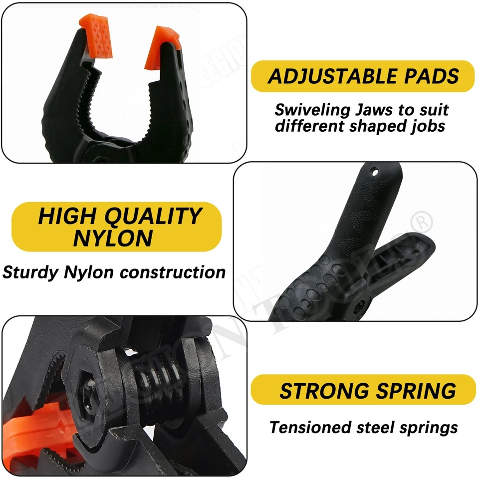 Nylon Spring Clamps Quick Grip DIY Tools Plastic Clips Photography Woodworking - image 4 of 4