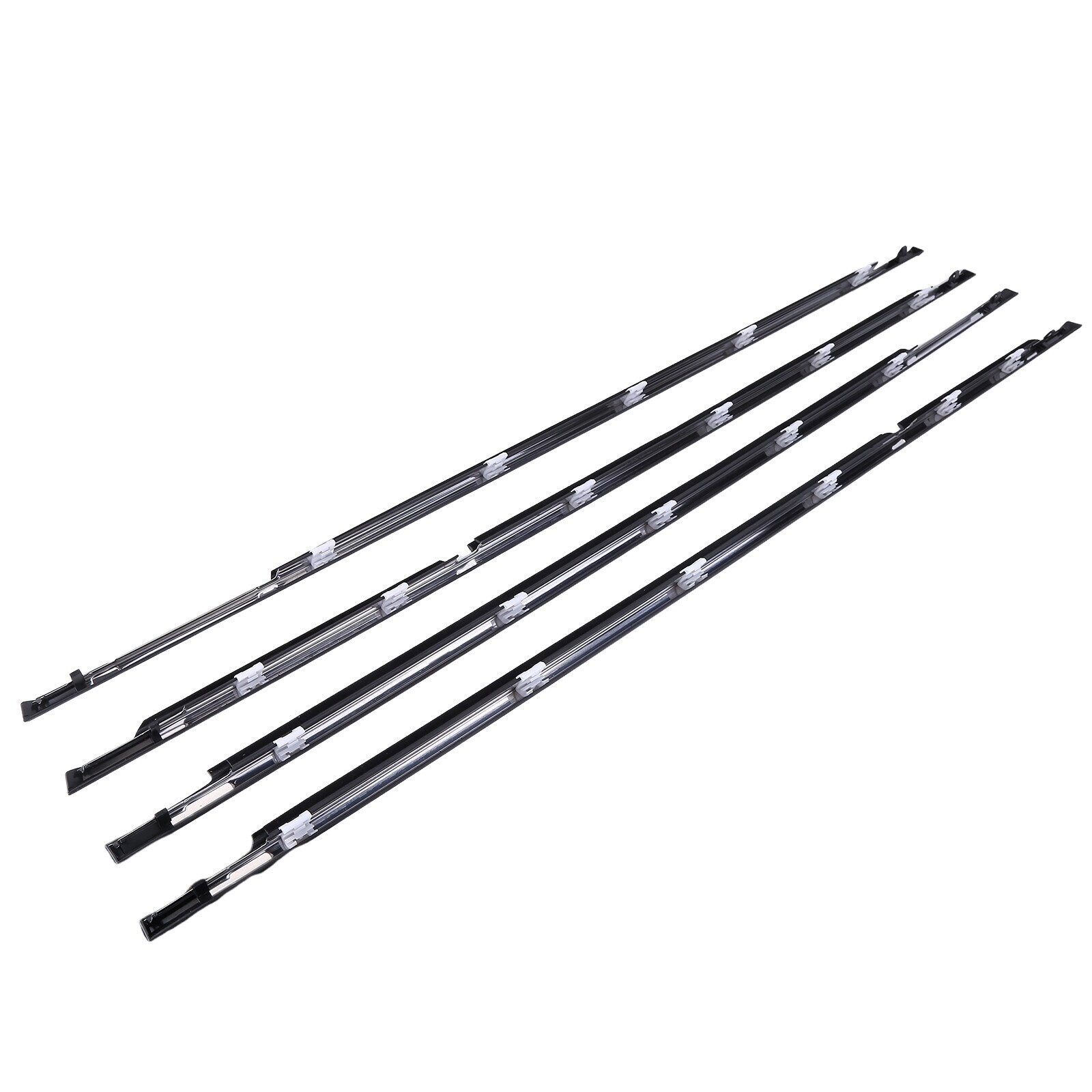 4PCS Front Rear Door Belt Moulding Weatherstrip Set for 2002-2006 Toyota Camry
