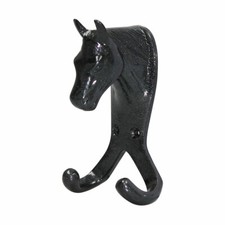 Perry Equestrian Horse Head Double Hook  Stable Wall Coat Tack Room Bridle