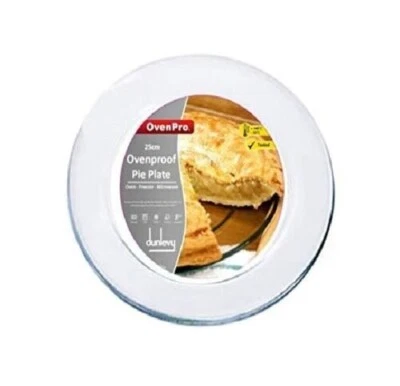 Ovenproof Glass Plate Pie Plate Tart Flan Plate Baking Dish Clear Dish -25 cm - Image 1 of 4