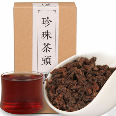 200g Yunnan Mini Old Ripe Puer Tea 2018 Muzhi Pearl Lao Cha Tou Shu Puer Tea