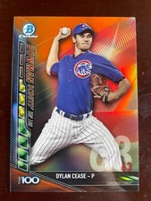 2017 Bowman Chrome Dylan Cease #BTP-63 Scouts Top 100 Orange Refractor /25