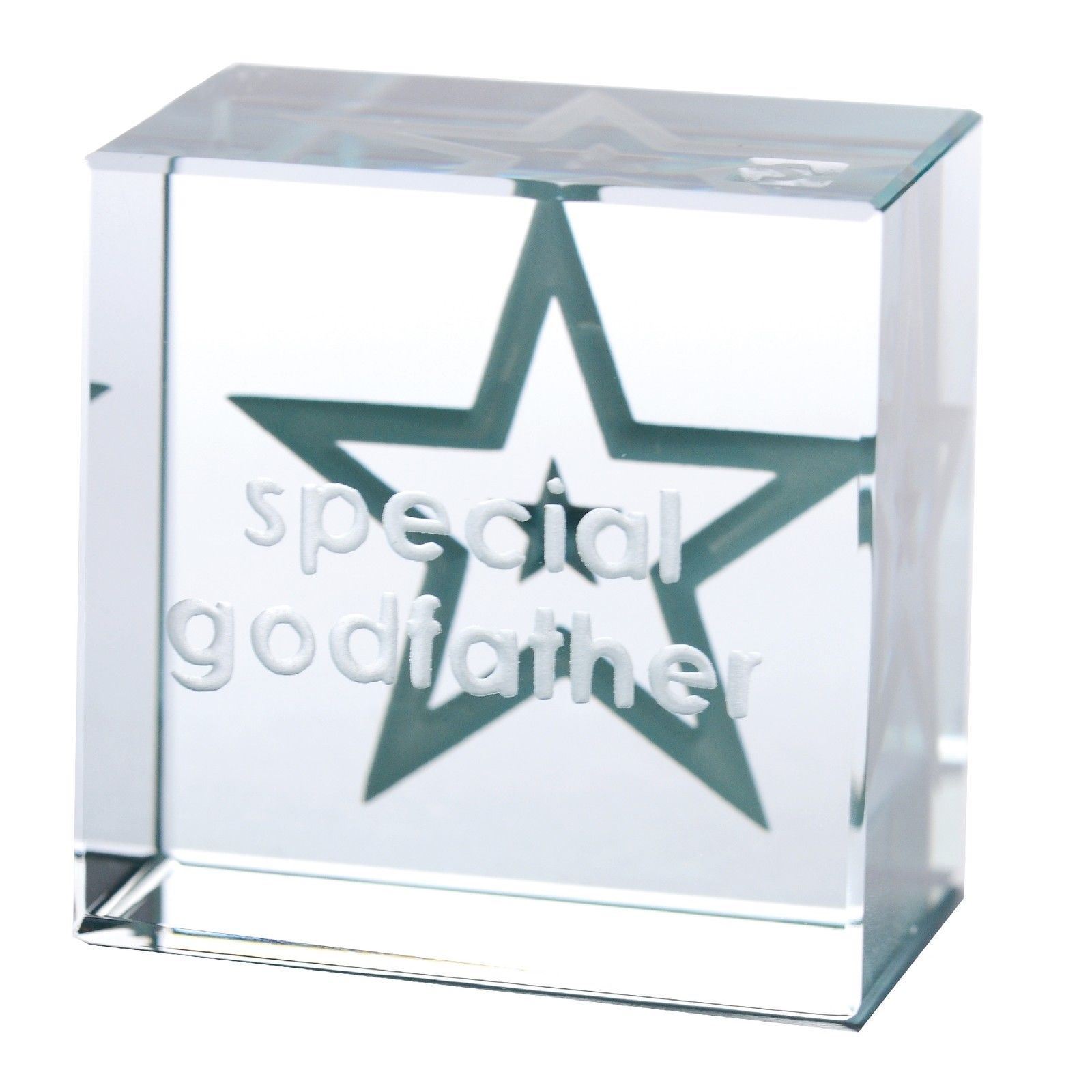 Godfather Gifts Godparent Christening Star Glass Keepsake Token Spaceform