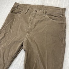 Vtg 90s Levi’s Corduroy Light Brown Pants Made In USA Mens Size 38x30 White Tab