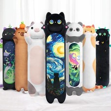 Long Cat Plush 5 Sizes 120 Extra Filling Giant Plushness Kids Body Pillow Ka...