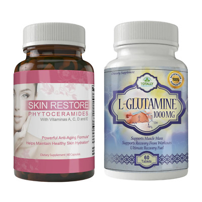 Skin Restore Anti-Aging Dietary Supplement & L-Glutamine Tablet Muscle Growth