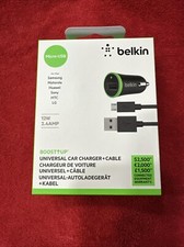 Belkin 2.4A Car Charger with Micro USB Cable F8M887BT04BLK