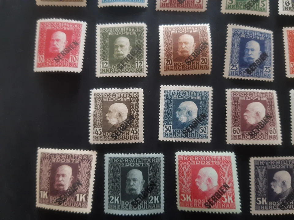 Serbia - OCCUPAZIONE AUSTRIACA 1916 Franco WWI Sovrastampato SERBIA * MH set ... - Immagine 4 di 4