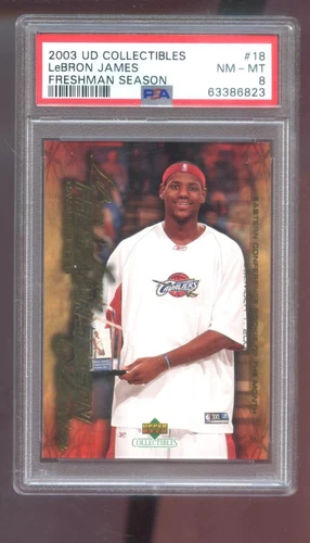 2003-04 UD Upper Deck #18 Lebron James Freshman Season ROOKIE PSA 6 Graded Card