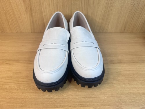 Bonprix Schuhe Chunky Halbschuhe Kunstleder Gr. UK 7 elfenbein schwarz - Bild 3 von 7