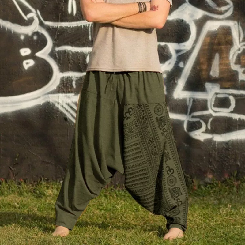 Buy Harem Pants Men Women Boho Hippie Pants Aladdin Pants Online in India   Etsy