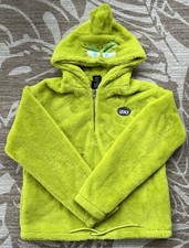 Dr. Seuss The Grinch Hooded Plush 1/4 Zip Pullover Forever 21 Size Medium Hoodie