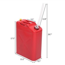 Red 20L Gas Fuel Can Fuel Gasoline Steel Tank Leak Proof with Oil Tubing