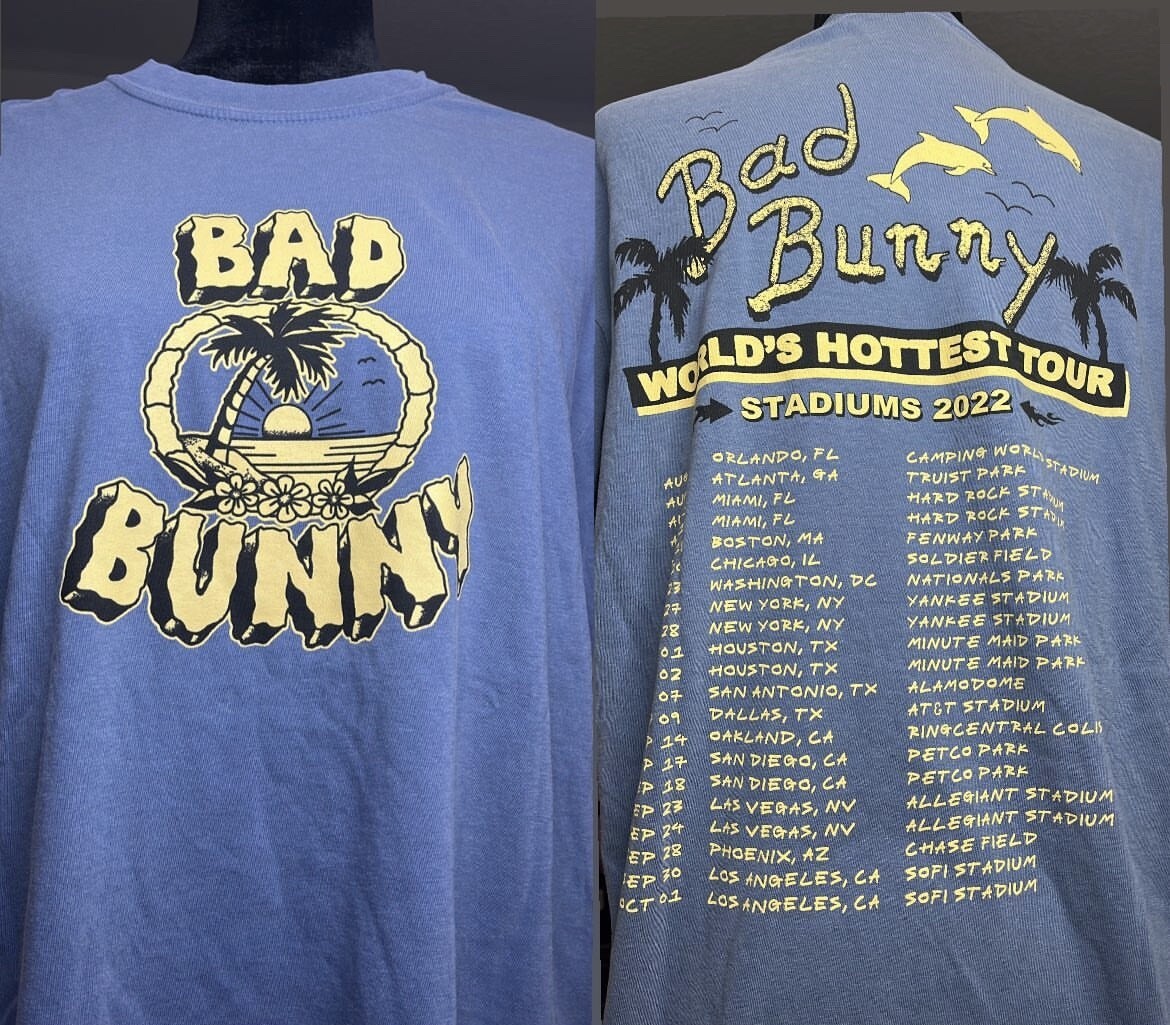 SIZE LARGE Authentic Bad Bunny Un Verano Sin Ti Safari Blue