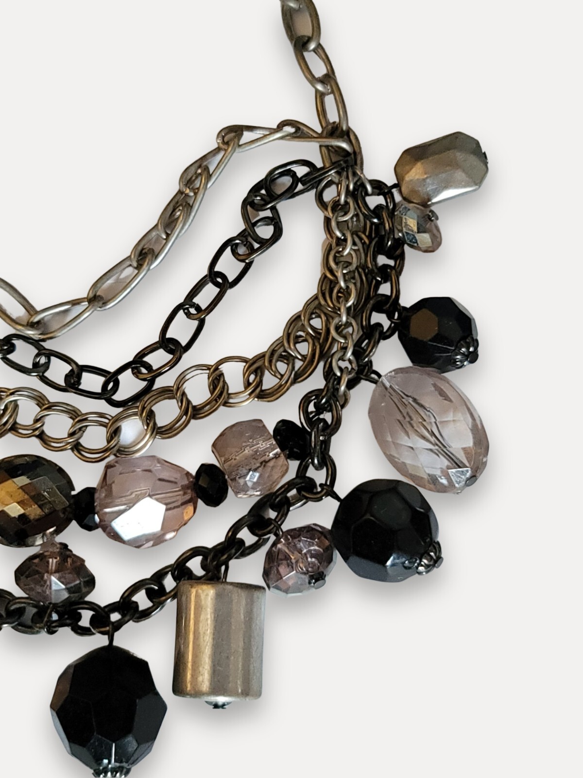 Bold Multi-strand Chico's adjustable necklace Sil… - image 3