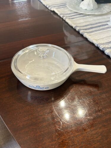 "Sartén menuette vintage Corning Ware azul aciano P-83-B 6 1/2"" con tapa Pyrex" - Imagen 3 de 10