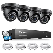 ZOSI 4K 8CH 5MP NVR POE Security Camera System IP Human Detection Audio Outdoor