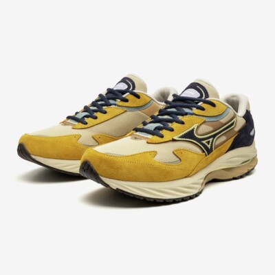MIZUNO WAVE RIDER β D1GA3309 22 Beige Dark Navy Mustard Width 2E
