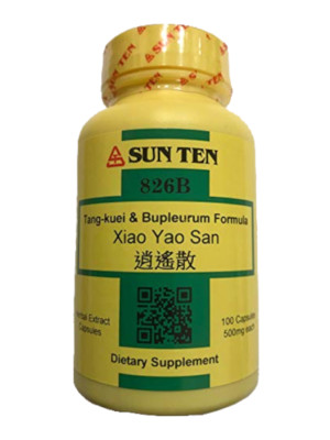 Sun Ten - Tang-Kuei & Bupleurum Formul /Xiao Yao San / 逍遙散 826B, 100 Capsules