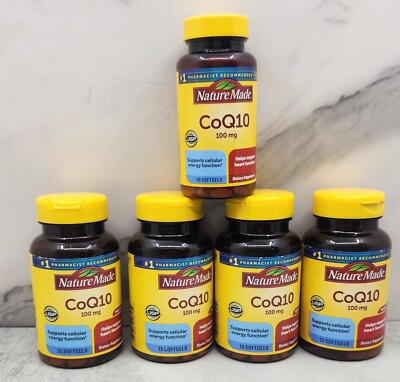 Nature s Bounty CoQ10 100mg 40 & 72 Soft Gels Bundle (5)