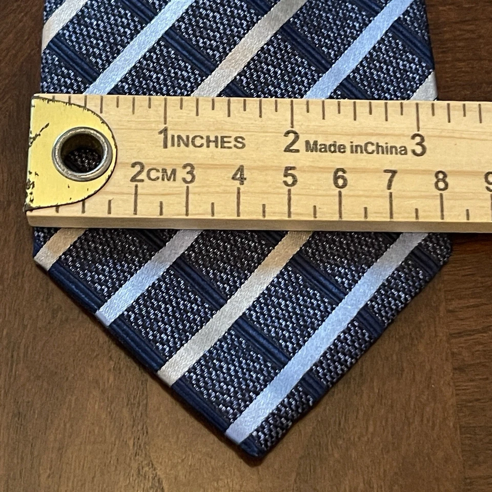 Галстук мужской Tasso Ella синий ручной работы 100% шелк сделано в Китае - Изображение 4 из 4