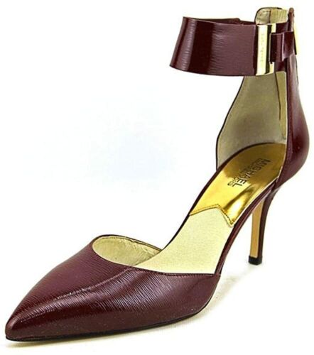Michael Kors Woman's Guiliana Mid Ankle Strap Pump Claret - Picture 1 of 5
