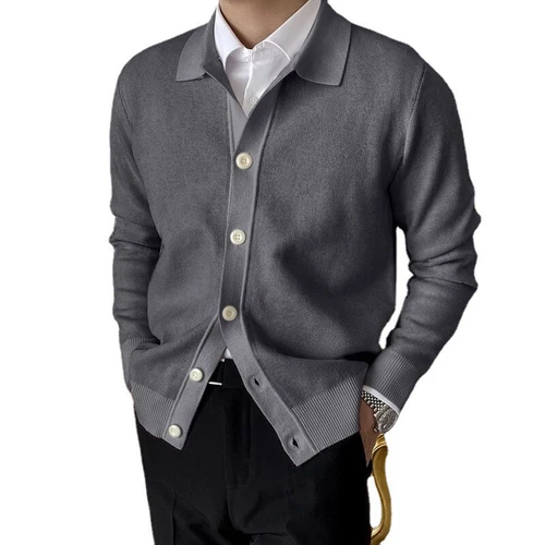 Knitted Jacket Coat Cardigan Long Sleeve Sweater Button Solid Fashion Casual - Picture 7 of 29