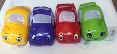 Zooming Plush Card 7.1''. Kit Cars Red Yellow Green And Purple Vinyl Stuffed Toy