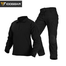 Camisa y Pantalones Uniforme de Combate IDOGEAR G4 BDU Táctico con Almohadillas Caza Militar