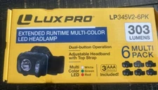 Lux-Pro 303-Lumen LED Headlamp (Battery Included) 6-Pack