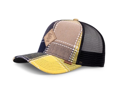 DJINNS EmboCheck trucker cap-hat cap meshcap baseball cap new cappy caps hat - Picture 5 of 7