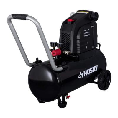 Husky Portable Air Compressors 8 Gallon Standard 150PSI Hotdog Steel Tank Style