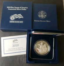 2010 P Proof $1 Boy Scouts of America Silver Dollar