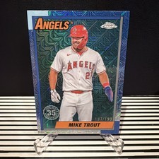 2025 Topps Series 1 - Mike Trout Chrome Aqua Mojo /199 #T90C-54