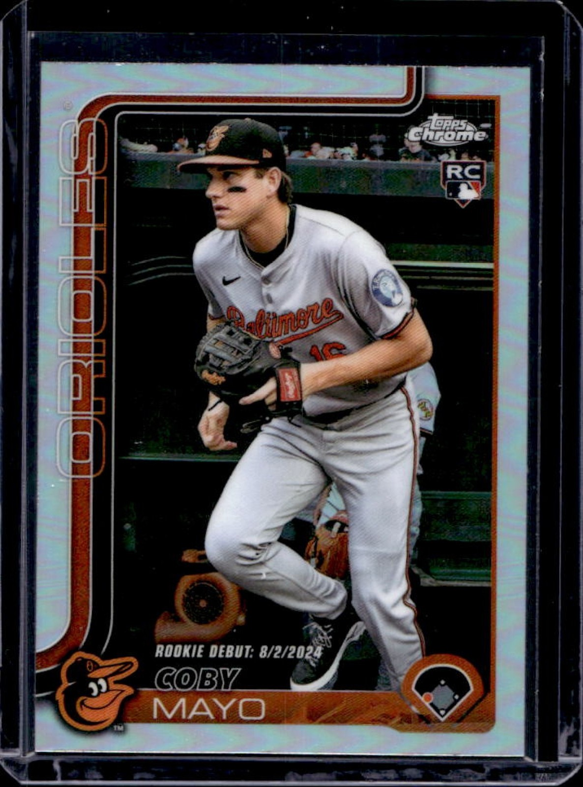 2025 Topps Chrome Update Coby Mayo RC Refractor Rookie #USC94 Orioles