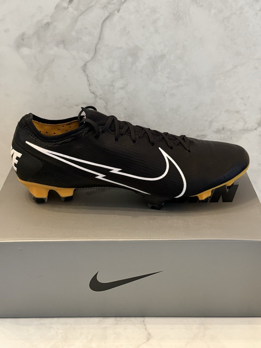 Nike Vapor 13 Elite Tech Craft FG Soccer Cleats Black Gold CJ6320