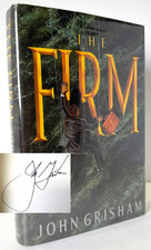 Product Image: The Firm FLAT SIGNED by John Grisham 1991 HCDJ 18th printing in Mylar, Very Good