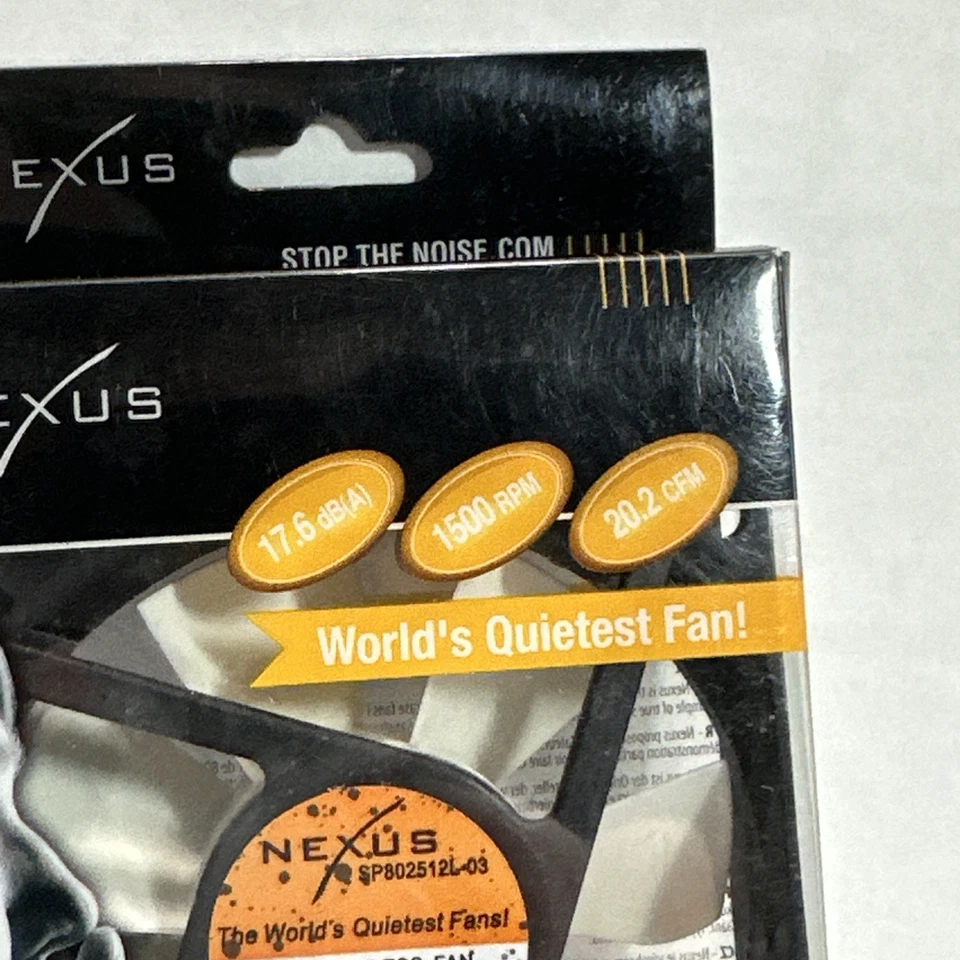 Nexus 80mm Real Silent Case Fan 220503A SP802512L 03 DC Brushless Fan (c11) - Image 3 of 4