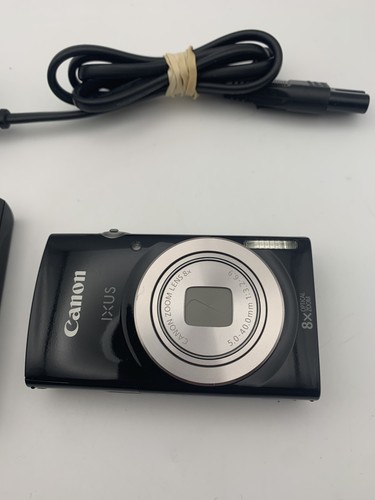 Canon IXUS 177 Digital Compact Camera 20MP 8x Zoom Lens Black Tested Working - Picture 4 of 13