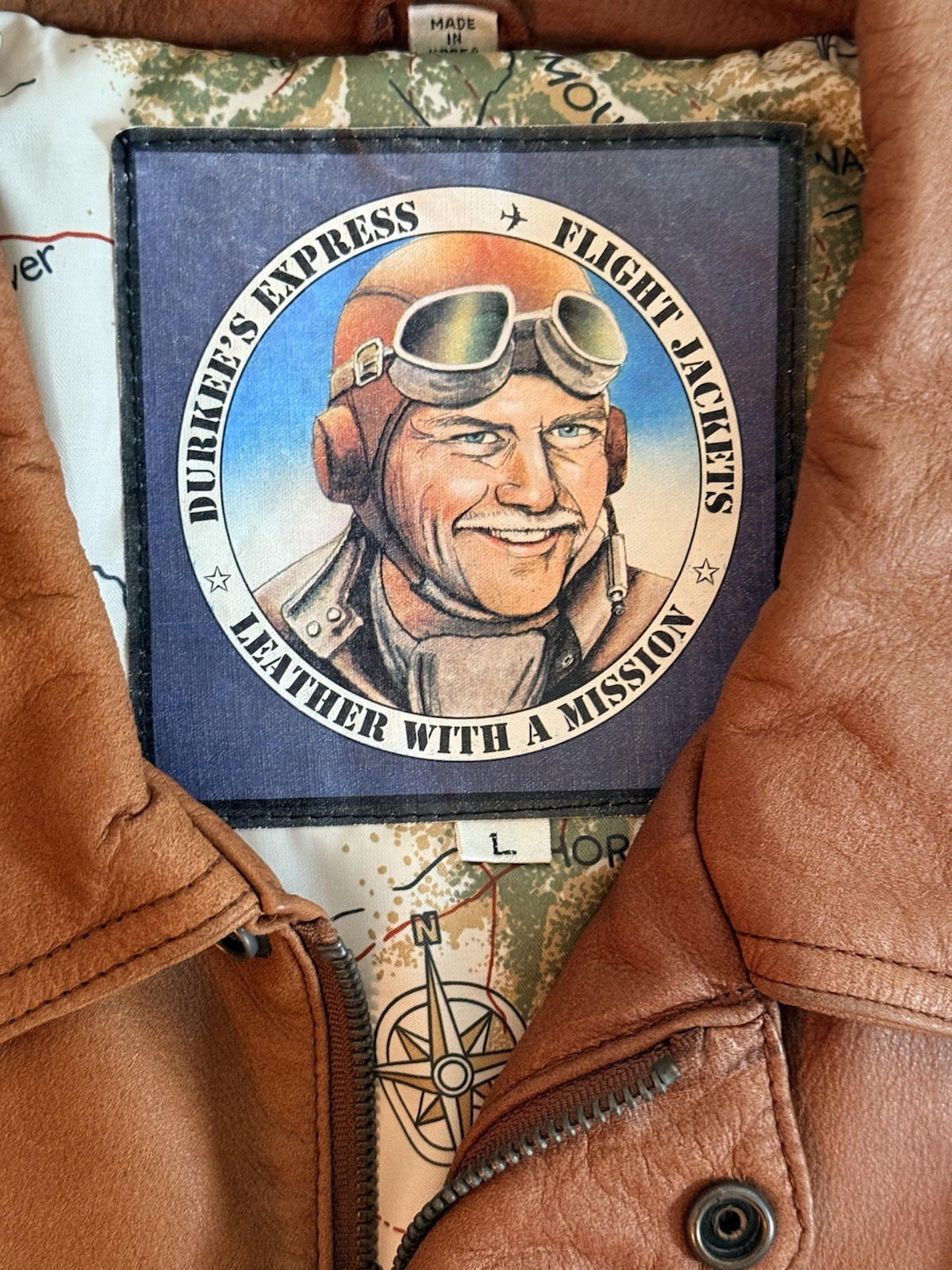 Durkee’s Express Flight Jacket – Size L– Premium … - image 2