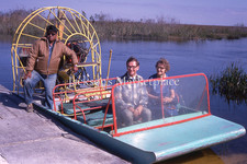 Seminole Tour Guide Everglades FL 1969 Airboat Vintage Kodachrome Color Slide
