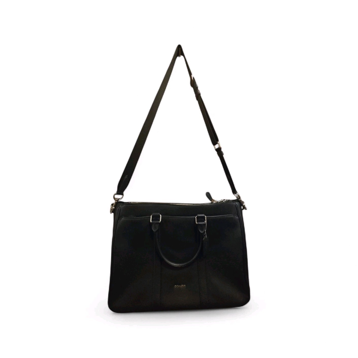 Coach Navy Blue Large Satchel Laptop Bag w Detachable Adjust