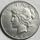 1927-S Peace Dollar $1 San Francisco Better Date AU Silver Dollar